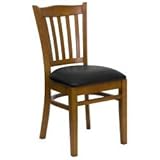 HERCULES Vertical Slat Back Cherry Wood Chair with Black Vinyl Seat - XU-DG ....