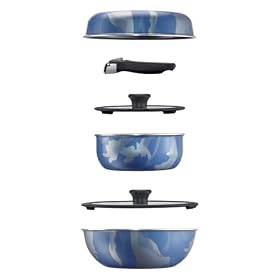 Tefal Jamie Oliver Survival Cookware Kit, Camouflage Blue