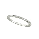 14K White Gold Diamond Wedding/Anniversary Band - 0.16 Ct.