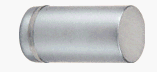 CRL Cylinder Style Brushed Satin Chrome Finish Single-Sided Shower Door Knob