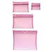 Multi Purpose 4 Piece Mesh Bag Set for Travel, Office Supplies, Cosmetic, Paper, Bill and Credit Card Bag (Pink)