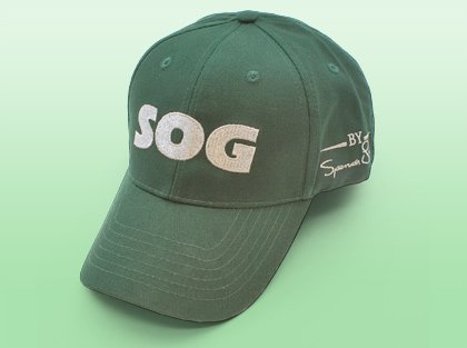SOG Knives Green Cap with CCN Logo and Spencer Frazier Signature