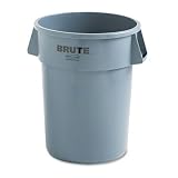 ~:~ RUBBERMAID COMMERCIAL PROD. ~:~ Brute Refuse Container, Round, Plastic, 44gal, Gray