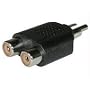 Cables To Go 40650 RCA Male to Dual RCA Female Adapter (Black)