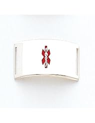 14k Gold White Gold Medical Jewelry ID Plate