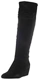 IMAGE OF Nine West Women's Amelie Knee-High Boot,Black Suede,8 M US