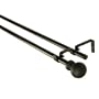 Classic Ball Double Curtain Rod in Black Size: 28" - 48"