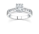 0.83 CT CUSHION DIAMOND PLATINUM RING NEW