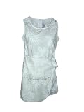 Sarong Dress - Elegant Tropical White Girl's Hawaiian Aloha Side Tied Faux Sarong Tank Dress - Youth Girl Size