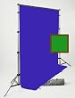 10ft X 12ft Green & Blue Chromakey Backdrops with Backdrop Support System
