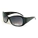 Designer-Style Black Greek Key Sunglasses - Black