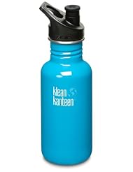Klean Kanteen 18 oz Stainless Steel Water Bottle (Sports Cap 3.0 in Black) - Channel Island