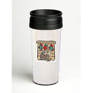 16 oz. Double Wall Insulated Tumbler with christmas stockings - Paper Insert by SHOPZEUS