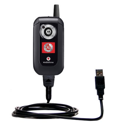 Classic Straight USB Cable for the Motorola V1050 with Power Hot Sync and Charge capabilities - uses Gomadic TipExchange Technology