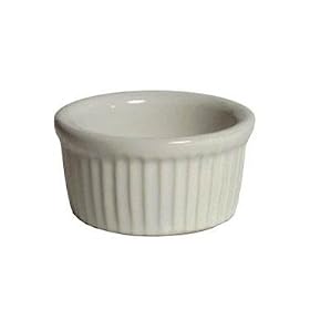 Ramekin Fluted - White - 3 1/2oz. Size: 3 1/4'' (4 Dozen/Unit)