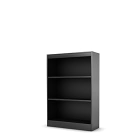 South Shore Furniture, Smart Basics Collection, Three Shelf Bookcase, Pure black by South Shore Furniture