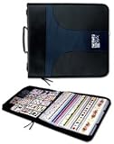 Crop In Style PSB Paper and Sticker 3-Ring Zippered Binder, Navy/Black