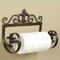 Fleur De Lis Wall Mount Paper Towel Holder