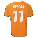 31zO7HDx44L. SL160  Drogba #11 Ivory Coast Home 2010 World Cup Jersey (US Size: L)