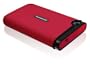 Transcend 2.5 StoreJet Portable Hard Drive Shockproof with U.S. Military Standard -250GB Mobile - Red