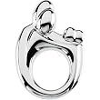 Sterling Silver Mother and Child Twins Pendant by Janel Russell