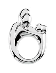 Lg. Mother & Twins Family Pendant 14K Yellow Gold 20.25X14.00 mm Parents & Child Med. Pendant