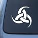Odin Triple Horn - Pagan Wiccan - Car, Truck, Notebook, Vinyl Decal Sticker #2590 | Vinyl Color: White
