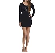 Sexy Long Sleeves Cotton/Polyester Spring Summer Backless Club Dress/Party Dress/Wedding Dress 