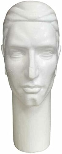Styrofoam Male Mannequin Head - Pack of 2
