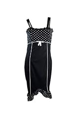 Polka Dot Print Stretchy Cotton/Spandex Corset   Waistline  Dress