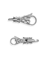 Flower Lobster Clasp for Bracelets and Necklaces Sterling Silver