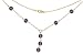 10k Yellow Gold 6mm Round Amethyst Station Necklace, 18"