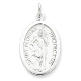 Sterling Silver St. Florian Medal QC3594