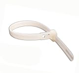 50 x Reusable Nylon Cable Ties 4.8mm x 200mm Natural Electronics