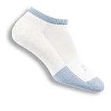 Thor-Lo T1CCU Women's Tennis Micro-Mini Socks - White/Carolina Blue - 1 pair