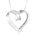 Sterling Silver "A Mother Holds Her Childs Hand For A Short While and Their Hearts Forever" Heart Pendant Necklace, 18"