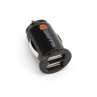 Griffin Compact Dual USB Car Charger for Mobiles, MP3 and Others, 1 Amp