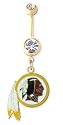 Washington Redskins belly button ring