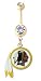Washington Redskins belly button ring