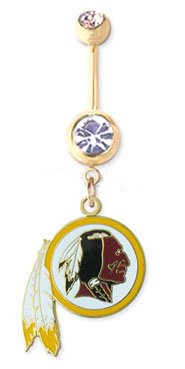 Childrens Toyshop  Jewelry : Washington Redskins belly button ring