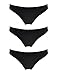 Liqqy Women's 3 Pack No-show Lingerie Thong Panties