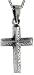 Sterling Silver Cross Pendant, 1 1/8
