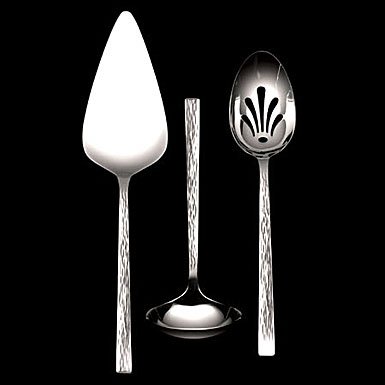 Wedgwood Vera Wang Stainless Hammered 3-Piece Serving Set