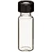 Wheaton W225150-0201 Borosilicate Glass 1.8mL Vial with 0.005 Red PTFE/0.035 Silicone Lined 9mm ABC Screw Cap, Black (Case of 100)