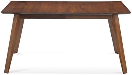 Saloom Spectra 36 x 72 Rectangular Maple Strata Texture Top Dining Table in Chestnut Finish