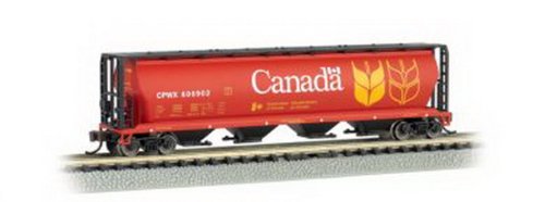 Bachmann Industries Inc. Canadian 4-Bay Cylindrical Grain Hopper Canada Grain - N Scale