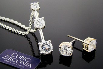 Click To Past Present Future Sterling Silver Necklace & Earring Set Details... Past Present Future Sterling Silver Necklace & Earring Set