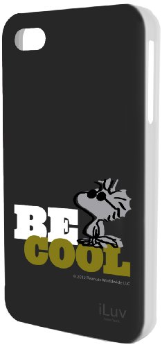 iLuv iCP753BCBLK Peanuts Character Case for iPhone 4/4S (Woodstock Be Cool) - 1 Pack - Retail Packaging - Black