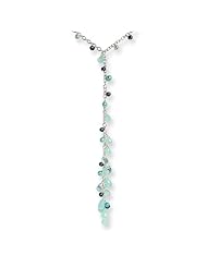 Sterling Silver Amazonite/Blue Crystal/Freshwater Cult Pearl Necklace