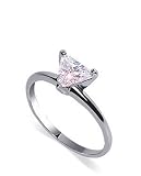 Nickel Free Sterling Silver Trillion Cut Clear Cubic Zirconia Polished Finish Rhodium Plated 2mm Wide Band Ring Size 5, 6, 7, 8, 9, 10